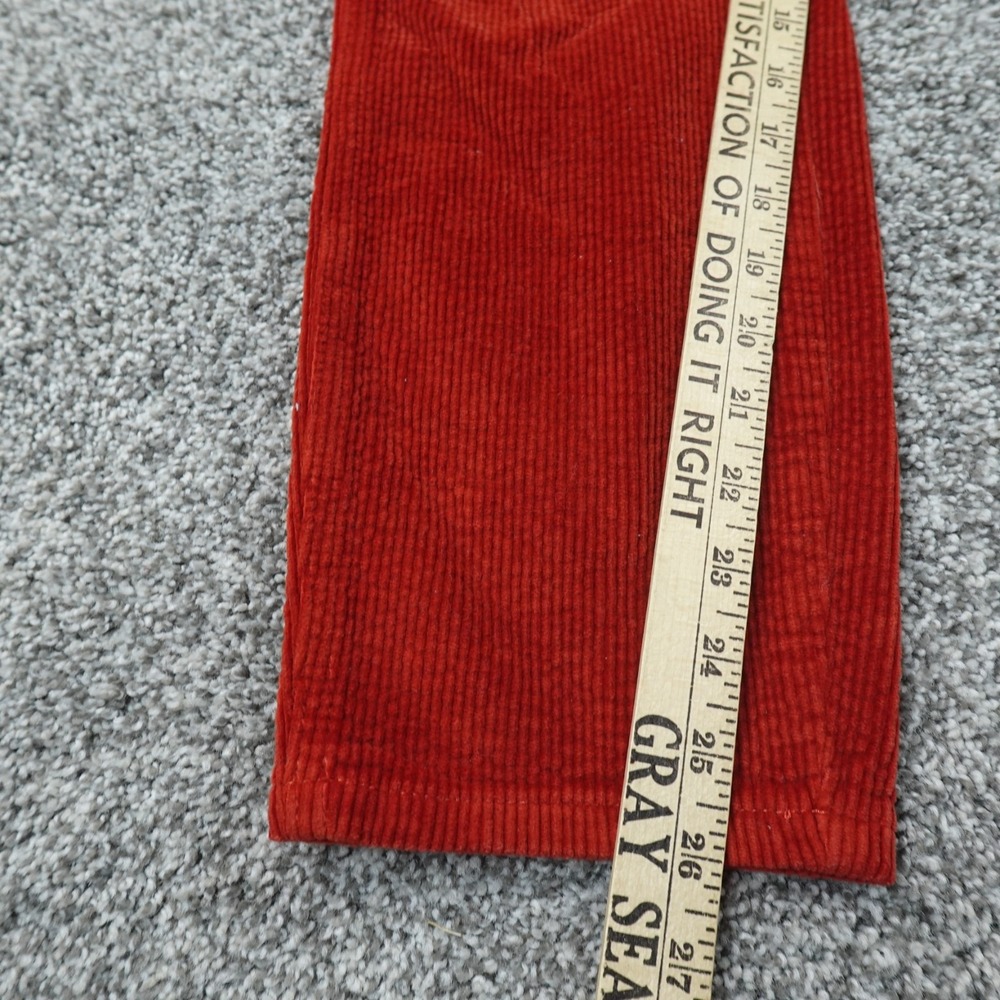 Judy Blue Pants Womens 29 Red Orange Corduroy Slim Fit Stretch Trouser Carpenter - Picture 4 of 12
